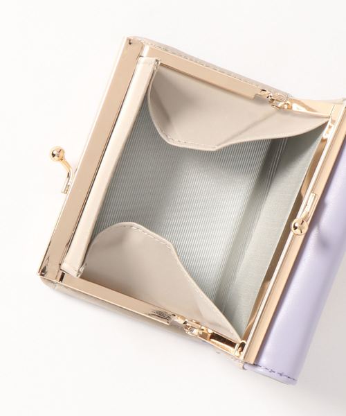 Heather（ヘザー）の「メタルバーミニウォレット　826447（財布・レディース・ブラック/グレー系その他/ラベンダー・ONE SIZE）」の4枚目の写真