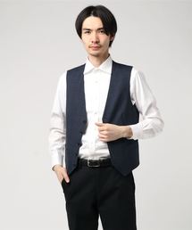 SD: 【LORO PIANA社製MOVING生地】グレンチェック ベスト(ネイビー)