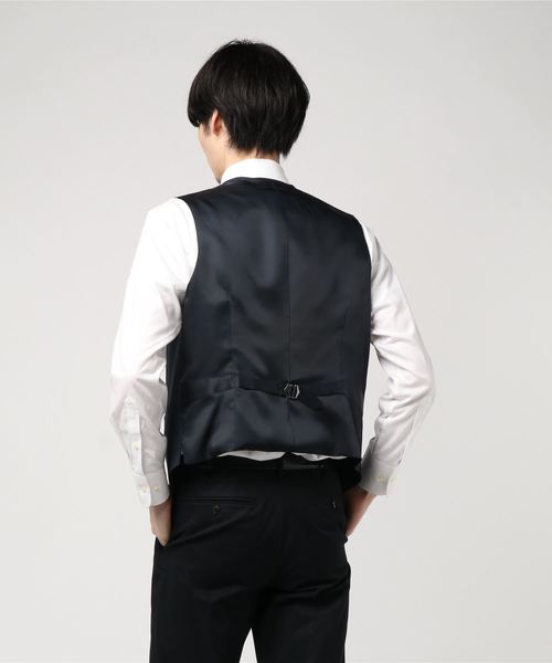 SHIPS(シップス)の「SD: 【LORO PIANA社製MOVING生地】グレンチェック ベスト(ネイビー)(ベスト・メンズ・ネイビー・SMALL/MEDIUM/LARGE/X-LARGE)」の3枚目の写真