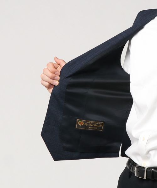 SHIPS(シップス)の「SD: 【LORO PIANA社製MOVING生地】グレンチェック ベスト(ネイビー)(ベスト・メンズ・ネイビー・SMALL/MEDIUM/LARGE/X-LARGE)」の4枚目の写真