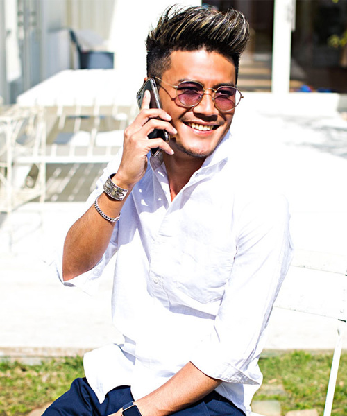 SILVER BULLET(シルバーバレット)の「『CavariA/キャバリア』綿麻ホリゾンタルカラー7分袖シャツ(シャツ/ブラウス・メンズ・ブラック/ネイビー/オレンジ/ホワイト/モスグリーン/ターコイズブルー/グレー/ピンク/カーキ/ロイヤルブルー/ホワイト系その他/ブルー系その他/ベージュ系その他/ブルー系その他2・L/M/XL)」の2枚目の写真