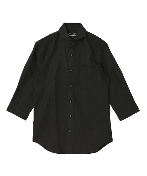 SILVER BULLET(シルバーバレット)の「『CavariA/キャバリア』綿麻ホリゾンタルカラー7分袖シャツ(シャツ/ブラウス・メンズ・ブラック/ネイビー/オレンジ/ホワイト/モスグリーン/ターコイズブルー/グレー/ピンク/カーキ/ロイヤルブルー/ホワイト系その他/ブルー系その他/ベージュ系その他/ブルー系その他2・L/M/XL)」の18枚目の写真