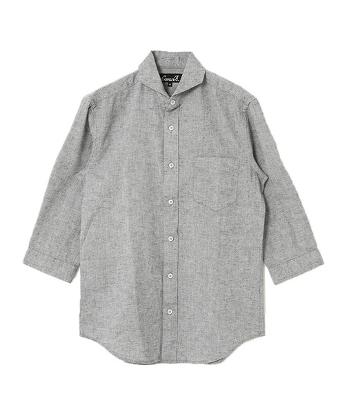 SILVER BULLET(シルバーバレット)の「『CavariA/キャバリア』綿麻ホリゾンタルカラー7分袖シャツ(シャツ/ブラウス・メンズ・ブラック/ネイビー/オレンジ/ホワイト/モスグリーン/ターコイズブルー/グレー/ピンク/カーキ/ロイヤルブルー/ホワイト系その他/ブルー系その他/ベージュ系その他/ブルー系その他2・L/M/XL)」の19枚目の写真