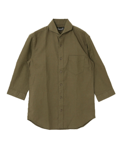 SILVER BULLET(シルバーバレット)の「『CavariA/キャバリア』綿麻ホリゾンタルカラー7分袖シャツ(シャツ/ブラウス・メンズ・ブラック/ネイビー/オレンジ/ホワイト/モスグリーン/ターコイズブルー/グレー/ピンク/カーキ/ロイヤルブルー/ホワイト系その他/ブルー系その他/ベージュ系その他/ブルー系その他2・L/M/XL)」の20枚目の写真