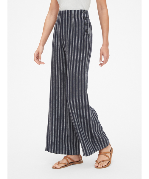 GAP（ギャップ）の「ハイライズ サイドボタンストライプ ワイド