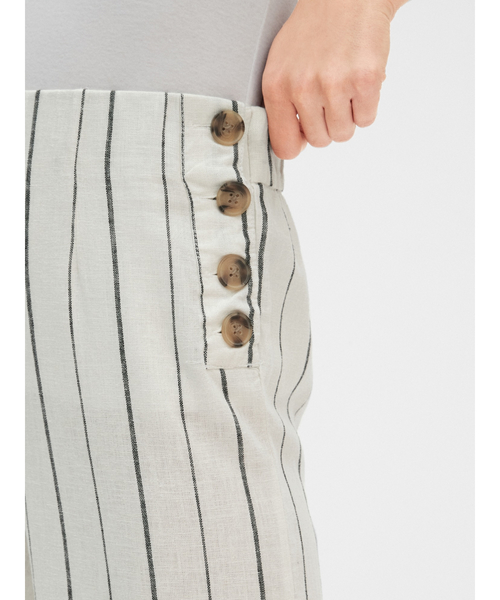 GAP（ギャップ）の「ハイライズ サイドボタンストライプ ワイドレッグ