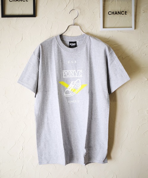 PONY(ポニー)の「PONY 半袖Tシャツ(Tシャツ/カットソー・メンズ・ホワイト系その他4/イエロー系その他2/ブラック×ホワイト/ブラック系その他/ホワイト/ブラック系その他4/ピンク/ホワイト系その他3/ホワイト×ブラック/ブラック/スカイブルー/ライム/ブラック×イエロー/ホワイト×レッド/レッド/ブラック系その他2/カーキ/イエロー/ミント/ゴールド/サックスブルー/ブラック系その他3/イエロー系その他/ブラック×レッド/パープル/グリーン/パープル系その他/グレー/ブルー系その他/グリーン系その他/ホワイト系その他/ホワイト×イエロー・XL/L/M/S)」の17枚目の写真