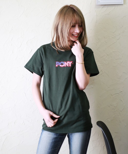 PONY(ポニー)の「PONY 半袖Tシャツ(Tシャツ/カットソー・メンズ・ホワイト系その他4/イエロー系その他2/ブラック×ホワイト/ブラック系その他/ホワイト/ブラック系その他4/ピンク/ホワイト系その他3/ホワイト×ブラック/ブラック/スカイブルー/ライム/ブラック×イエロー/ホワイト×レッド/レッド/ブラック系その他2/カーキ/イエロー/ミント/ゴールド/サックスブルー/ブラック系その他3/イエロー系その他/ブラック×レッド/パープル/グリーン/パープル系その他/グレー/ブルー系その他/グリーン系その他/ホワイト系その他/ホワイト×イエロー・XL/L/M/S)」の19枚目の写真