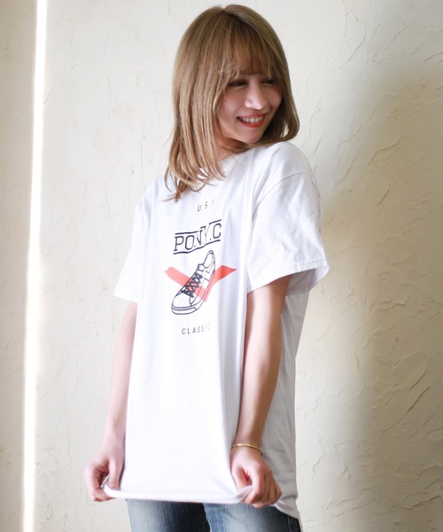 PONY(ポニー)の「PONY 半袖Tシャツ(Tシャツ/カットソー・メンズ・ホワイト系その他4/イエロー系その他2/ブラック×ホワイト/ブラック系その他/ホワイト/ブラック系その他4/ピンク/ホワイト系その他3/ホワイト×ブラック/ブラック/スカイブルー/ライム/ブラック×イエロー/ホワイト×レッド/レッド/ブラック系その他2/カーキ/イエロー/ミント/ゴールド/サックスブルー/ブラック系その他3/イエロー系その他/ブラック×レッド/パープル/グリーン/パープル系その他/グレー/ブルー系その他/グリーン系その他/ホワイト系その他/ホワイト×イエロー・XL/L/M/S)」の7枚目の写真