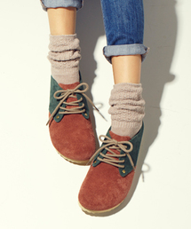 BIRKENSTOCK | 【2014春夏コレクション バイカラーローカットスニーカー】MAINE/メイン レッドウッド×フォレスト（WOMEN）(スニーカー)