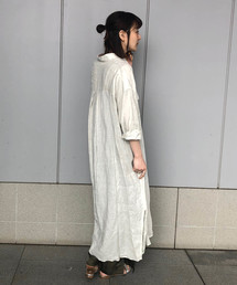 1er Arrondissement マキシ丈シャツワンピース シルク混３８ 1er Arrondissement マキシ丈シャツワンピース シルク混38 シルク