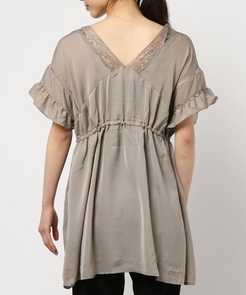 one after another NICE CLAUP（ワンアフターアナザーナイスクラップ）の「レースｖｉｎｔａｇｅチュニック（ワンピース・レディース・カーキ/ピンク/アイボリー・FREE）」の20枚目の写真