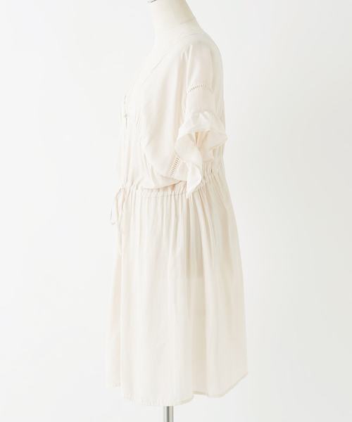 one after another NICE CLAUP（ワンアフターアナザーナイスクラップ）の「レースｖｉｎｔａｇｅチュニック（ワンピース・レディース・カーキ/ピンク/アイボリー・FREE）」の10枚目の写真