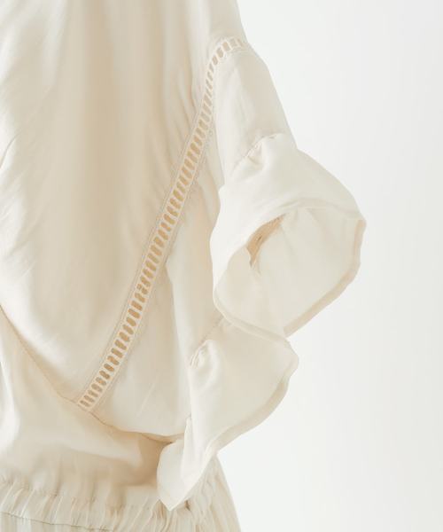 one after another NICE CLAUP（ワンアフターアナザーナイスクラップ）の「レースｖｉｎｔａｇｅチュニック（ワンピース・レディース・カーキ/ピンク/アイボリー・FREE）」の6枚目の写真