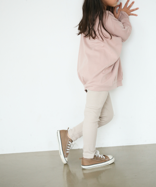 LOWRYS FARM（ローリーズファーム）の「リブレギンス　843469（その他パンツ・キッズ・ブラック/オフホワイト/ブラウン/ベージュ/ブルー/アイボリー/イエロー・100/110/120/130/X-LARGE/SMALL/MEDIUM/LARGE）」の4枚目の写真