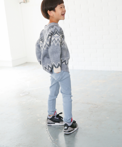 LOWRYS FARM（ローリーズファーム）の「リブレギンス　843469（その他パンツ・キッズ・ブラック/オフホワイト/ブラウン/ベージュ/ブルー/アイボリー/イエロー・100/110/120/130/X-LARGE/SMALL/MEDIUM/LARGE）」の19枚目の写真