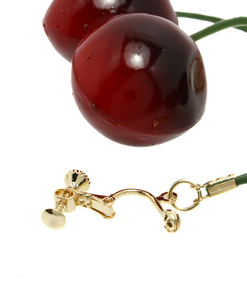 WEGO（ウィゴー）の「WEGO/さくらんぼイヤリング（イヤリング・レディース・レッド・FREE）」の2枚目の写真