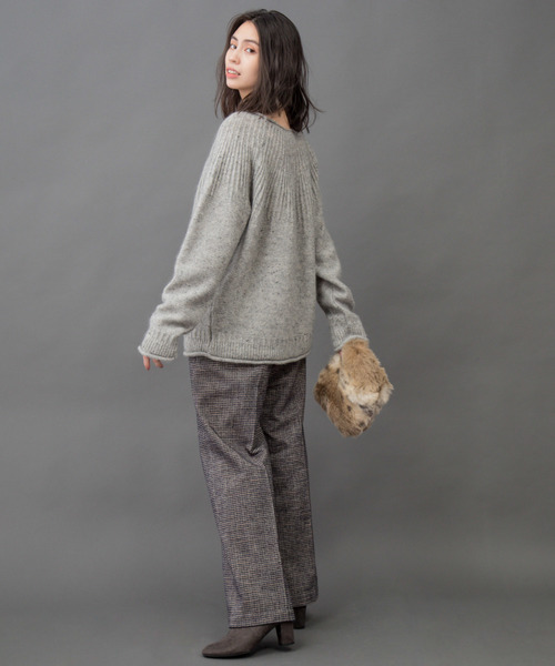 Munich(ミューニック)の「コットンシェニールチェックワイドパンツ(その他パンツ・レディース・ブラック/ネイビー/アイボリー・S/M/XS)」の16枚目の写真