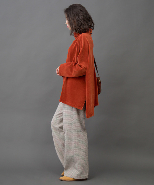 Munich(ミューニック)の「コットンシェニールチェックワイドパンツ(その他パンツ・レディース・ブラック/ネイビー/アイボリー・S/M/XS)」の6枚目の写真