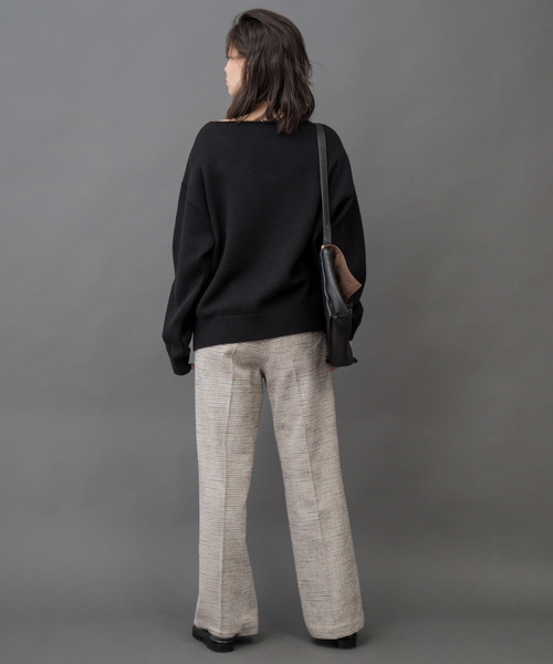 Munich(ミューニック)の「コットンシェニールチェックワイドパンツ(その他パンツ・レディース・ブラック/ネイビー/アイボリー・S/M/XS)」の10枚目の写真