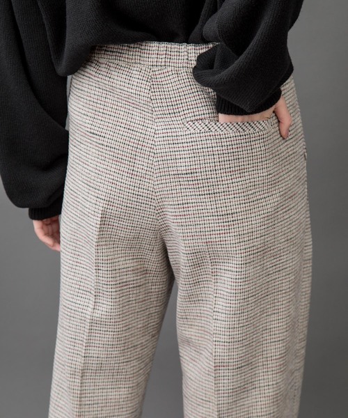 Munich(ミューニック)の「コットンシェニールチェックワイドパンツ(その他パンツ・レディース・ブラック/ネイビー/アイボリー・S/M/XS)」の7枚目の写真