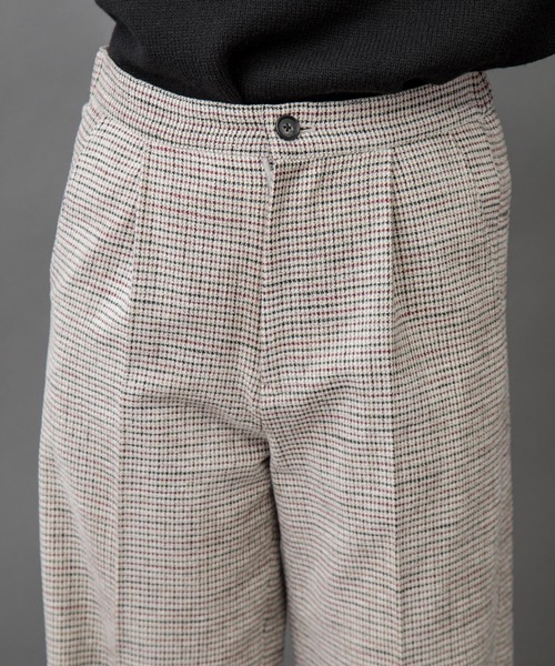 Munich(ミューニック)の「コットンシェニールチェックワイドパンツ(その他パンツ・レディース・ブラック/ネイビー/アイボリー・S/M/XS)」の18枚目の写真