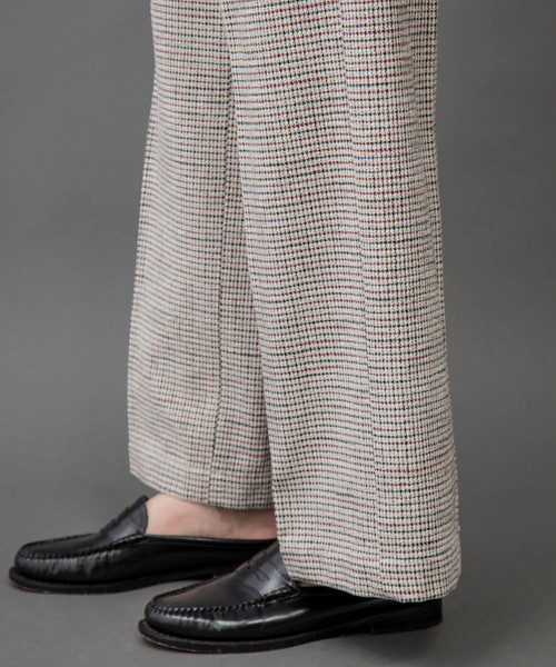 Munich(ミューニック)の「コットンシェニールチェックワイドパンツ(その他パンツ・レディース・ブラック/ネイビー/アイボリー・S/M/XS)」の11枚目の写真