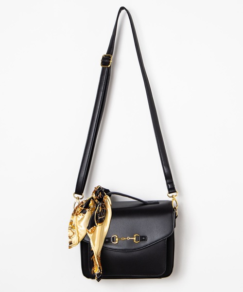 WEGO（ウィゴー）の「WEGO/【2点セット】スカーフ付きビットショルダーバッグ（ショルダーバッグ・レディース・ブラック/ダークブラウン/グリーン・FREE）」の17枚目の写真