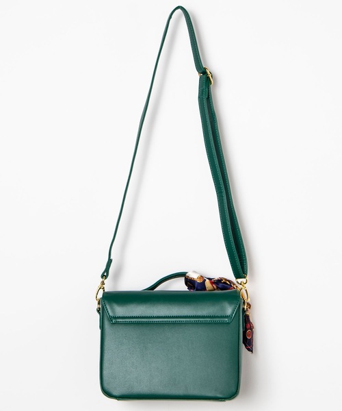 WEGO（ウィゴー）の「WEGO/【2点セット】スカーフ付きビットショルダーバッグ（ショルダーバッグ・レディース・ブラック/ダークブラウン/グリーン・FREE）」の14枚目の写真