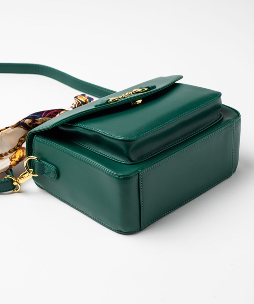 WEGO（ウィゴー）の「WEGO/【2点セット】スカーフ付きビットショルダーバッグ（ショルダーバッグ・レディース・ブラック/ダークブラウン/グリーン・FREE）」の11枚目の写真