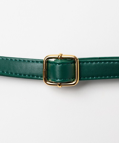 WEGO（ウィゴー）の「WEGO/【2点セット】スカーフ付きビットショルダーバッグ（ショルダーバッグ・レディース・ブラック/ダークブラウン/グリーン・FREE）」の9枚目の写真