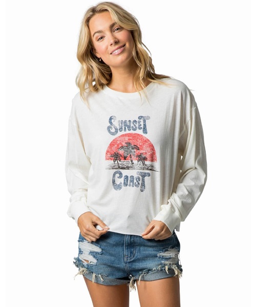 セール Rip Curl リップカール レディースフロントプリントロングtシャツ 長袖 Tシャツ カットソー Rip Curl リップカール のファッション通販 Zozotown