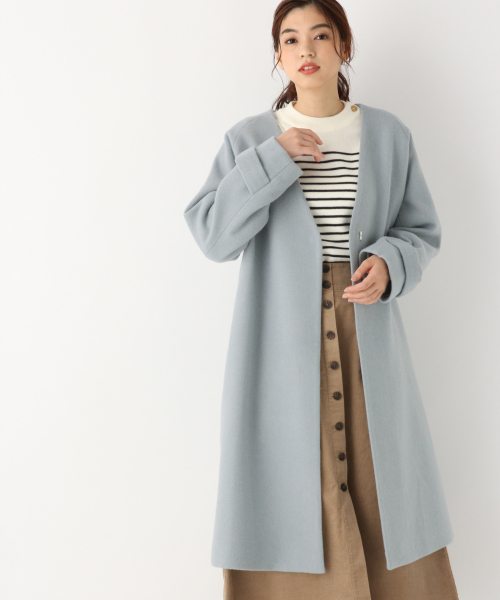 GLOBAL WORK（グローバルワーク）の「エアかるウールボリュームコート/834484（その他アウター・レディース・ブラック/ベージュ/ブルー/ピンク・FREE）」の22枚目の写真