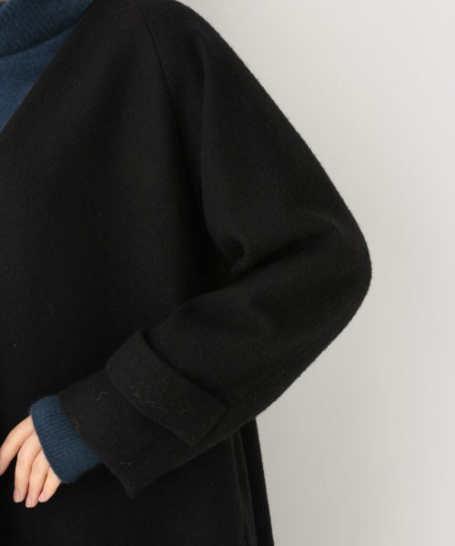 GLOBAL WORK（グローバルワーク）の「エアかるウールボリュームコート/834484（その他アウター・レディース・ブラック/ベージュ/ブルー/ピンク・FREE）」の15枚目の写真