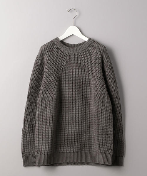 BATONER（バトナー）の「＜BATONER（バトナー）＞ SIGNATUER CREW（ニット/セーター・メンズ・オフホワイト/グレー/ブラック・1/2/3）」の3枚目の写真