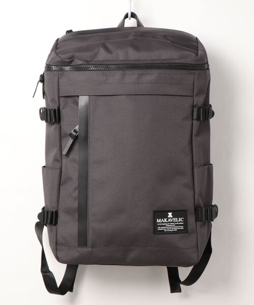 MAKAVELIC(マキャベリック)の「/MAKAVELIC/CHASE RECTANGLE DAYPACK(バックパック/リュック・メンズ・ダークグレー/ブラック/ダークネイビー・FREE)」の3枚目の写真