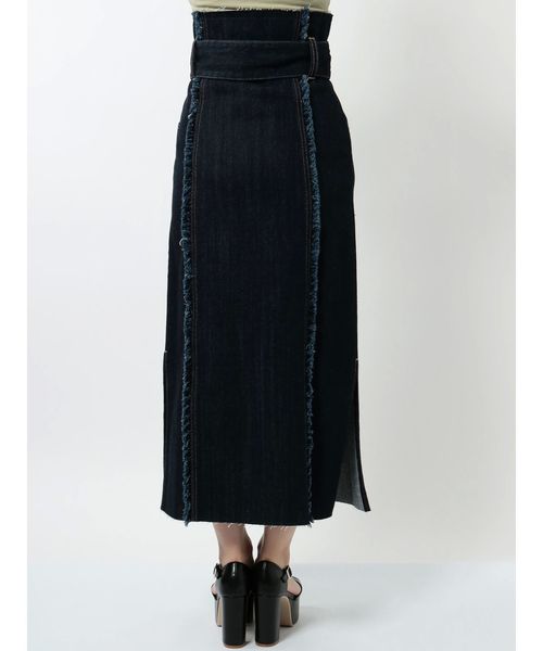 EMODA(エモダ)の「スウィッチングラインロングハイウエストスカート(デニムスカート・レディース・ホワイト/ブラック/インディゴブルー/ブルー・SMALL/MEDIUM)」の17枚目の写真