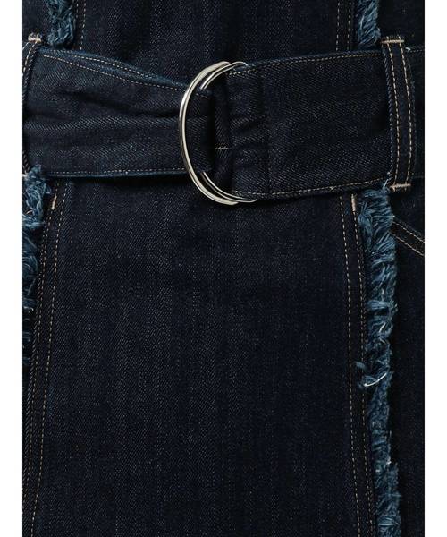 EMODA(エモダ)の「スウィッチングラインロングハイウエストスカート(デニムスカート・レディース・ホワイト/ブラック/インディゴブルー/ブルー・SMALL/MEDIUM)」の9枚目の写真