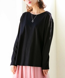 綿１００％クルーネックプルオーバー