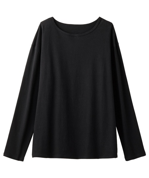 BELLUNA（ベルーナ）の「綿１００％クルーネックプルオーバー（Tシャツ/カットソー・レディース・ブラック/モカ/ベージュ系その他/ネイビー/オートミール/ブルー系その他/マスタード/ベージュ系その他2・MEDIUM/LARGE/X-LARGE）」の14枚目の写真