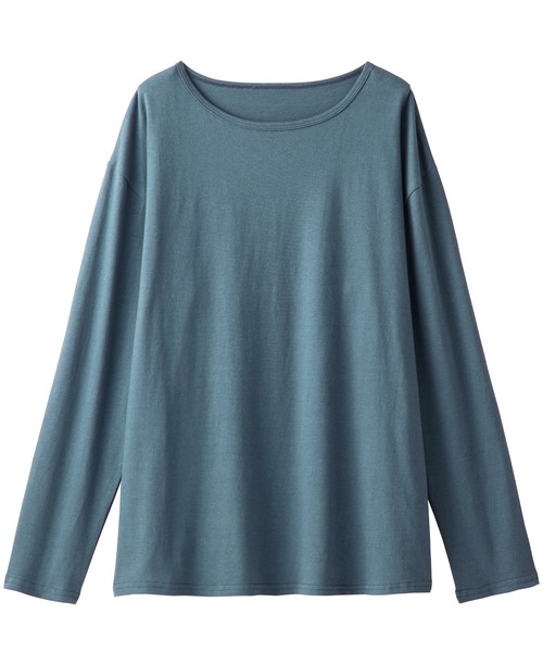 BELLUNA（ベルーナ）の「綿１００％クルーネックプルオーバー（Tシャツ/カットソー・レディース・ブラック/モカ/ベージュ系その他/ネイビー/オートミール/ブルー系その他/マスタード/ベージュ系その他2・MEDIUM/LARGE/X-LARGE）」の18枚目の写真