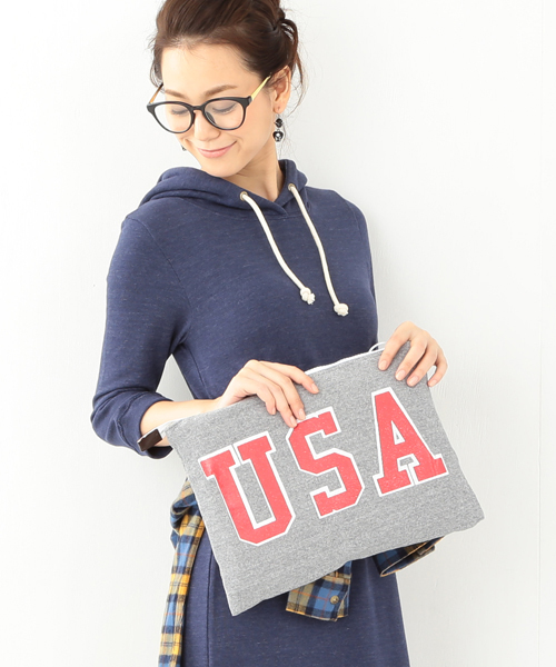 Ray BEAMS(レイビームス)の「【sweet 5月号 掲載】 MASACA / ロゴ クラッチバッグ(クラッチバッグ・レディース・グレー/グリーン/ネイビー・ONE SIZE)」の1枚目の写真