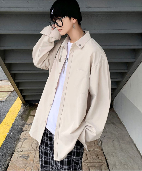 neos（ネオス）の「【neos -addictive design-】ルーズシルエット チェーンタイ シャツ（シャツ/ブラウス・メンズ・ホワイト/ブラック/ベージュ・MEDIUM/LARGE/X-LARGE）」の8枚目の写真