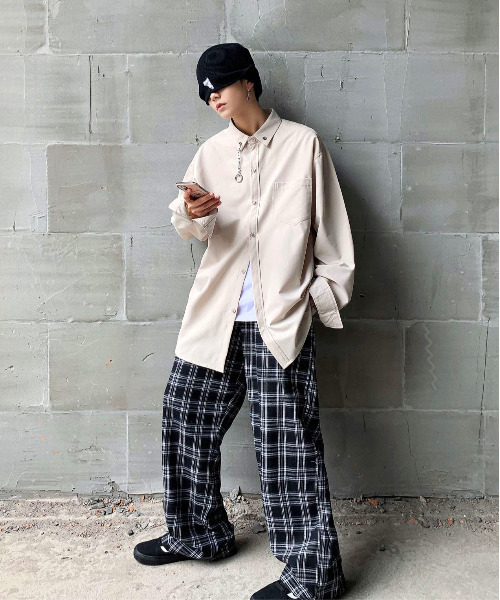 neos（ネオス）の「【neos -addictive design-】ルーズシルエット チェーンタイ シャツ（シャツ/ブラウス・メンズ・ホワイト/ブラック/ベージュ・MEDIUM/LARGE/X-LARGE）」の9枚目の写真