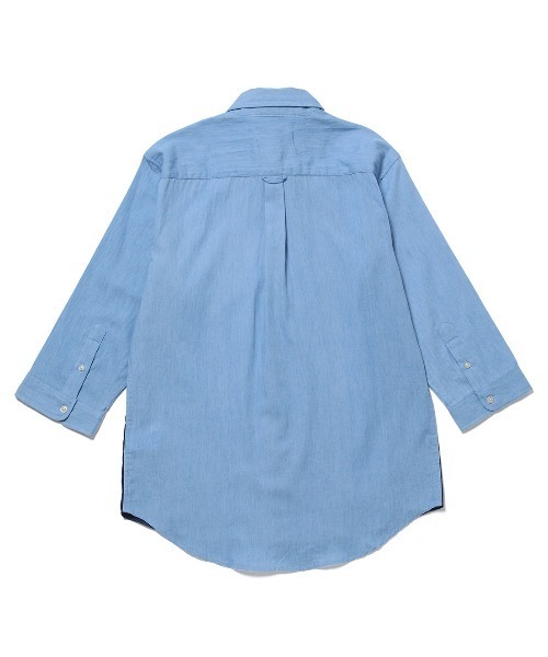 JUNRED(ジュンレッド)の「デニムクレイジー7分袖シャツ(シャツ/ブラウス・メンズ・ブルー/サックスブルー・LL/L/M)」の7枚目の写真