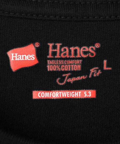 HANES（ヘインズ）の「【HANES】「Japan Fit」 クルーネックTシャツ白黒2枚組（Tシャツ/カットソー・メンズ・ブラック×ホワイト・S/L/M/XL）」の11枚目の写真