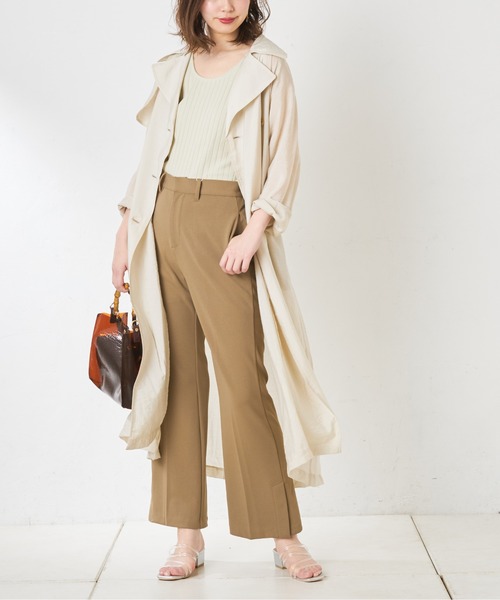 natural couture(ナチュラルクチュール)の「シアートレンチ(トレンチコート・レディース・モカ/ライトベージュ/ミント・FREE)」の13枚目の写真