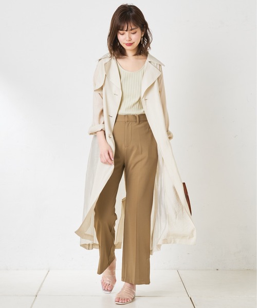 natural couture(ナチュラルクチュール)の「シアートレンチ(トレンチコート・レディース・モカ/ライトベージュ/ミント・FREE)」の14枚目の写真