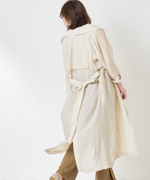 natural couture(ナチュラルクチュール)の「シアートレンチ(トレンチコート・レディース・モカ/ライトベージュ/ミント・FREE)」の16枚目の写真