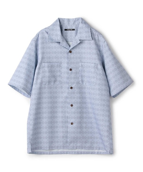 RATTLE TRAP(ラトルトラップ)の「小紋柄オープンカラー半袖シャツ(シャツ/ブラウス・メンズ・ライトグレー/ブラック/イエロー・S/M/L)」の16枚目の写真